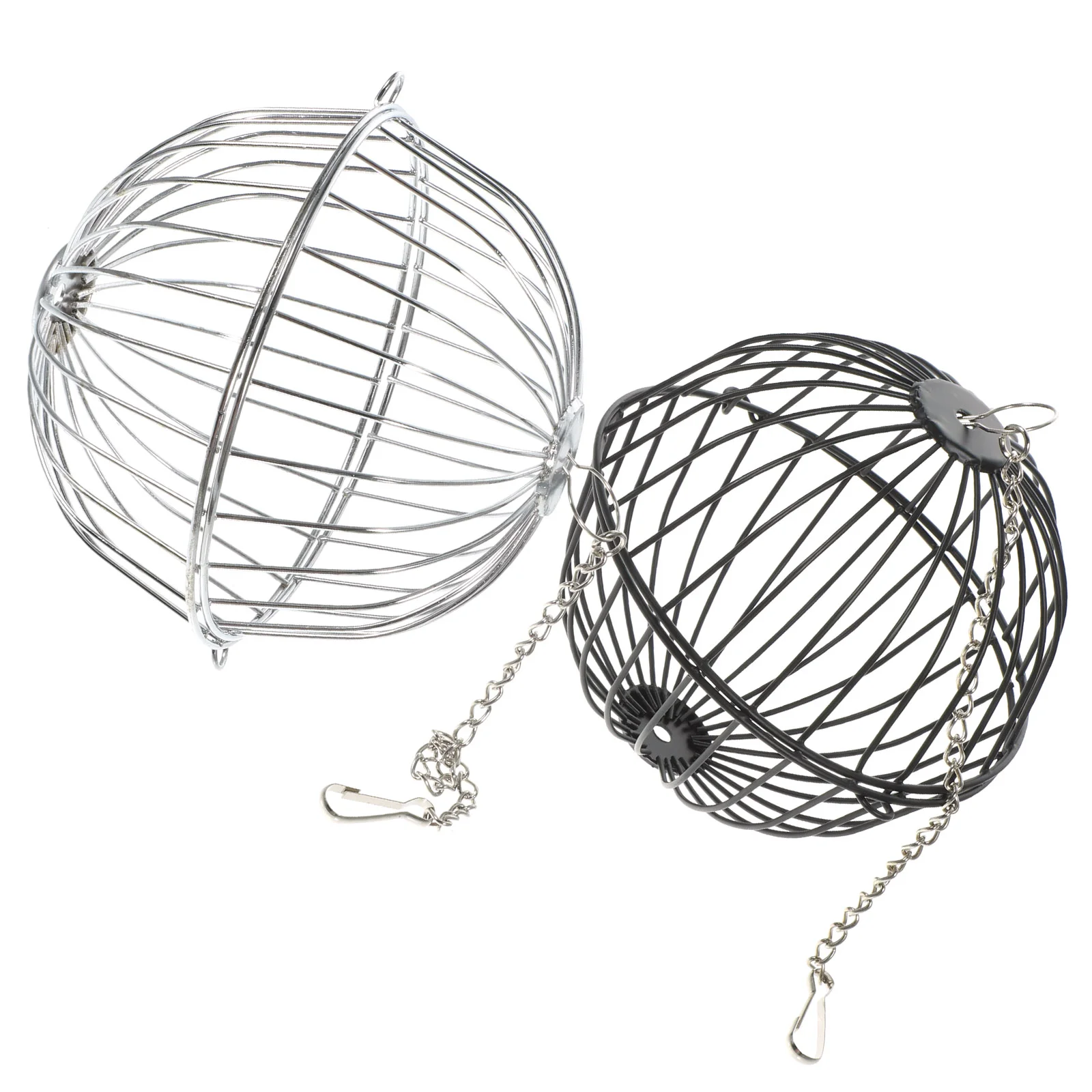 

2 Pcs Straw Ball Pet Food Containers Adorable Feeder Wear-resistant Toy Rabbit Rack Stainless Steel