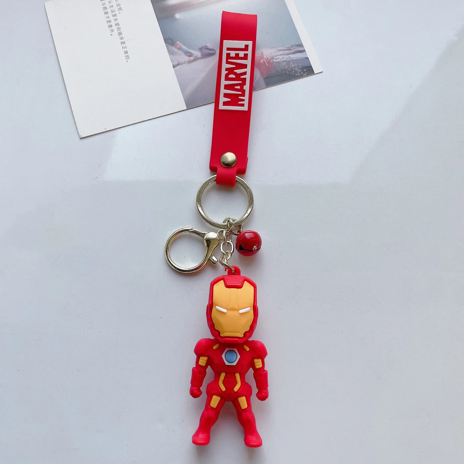 Marvel The Avengers Figure Keychain Spider Man Captain America Model Toys Car Bag Backpack Accessories for Birthday Gift