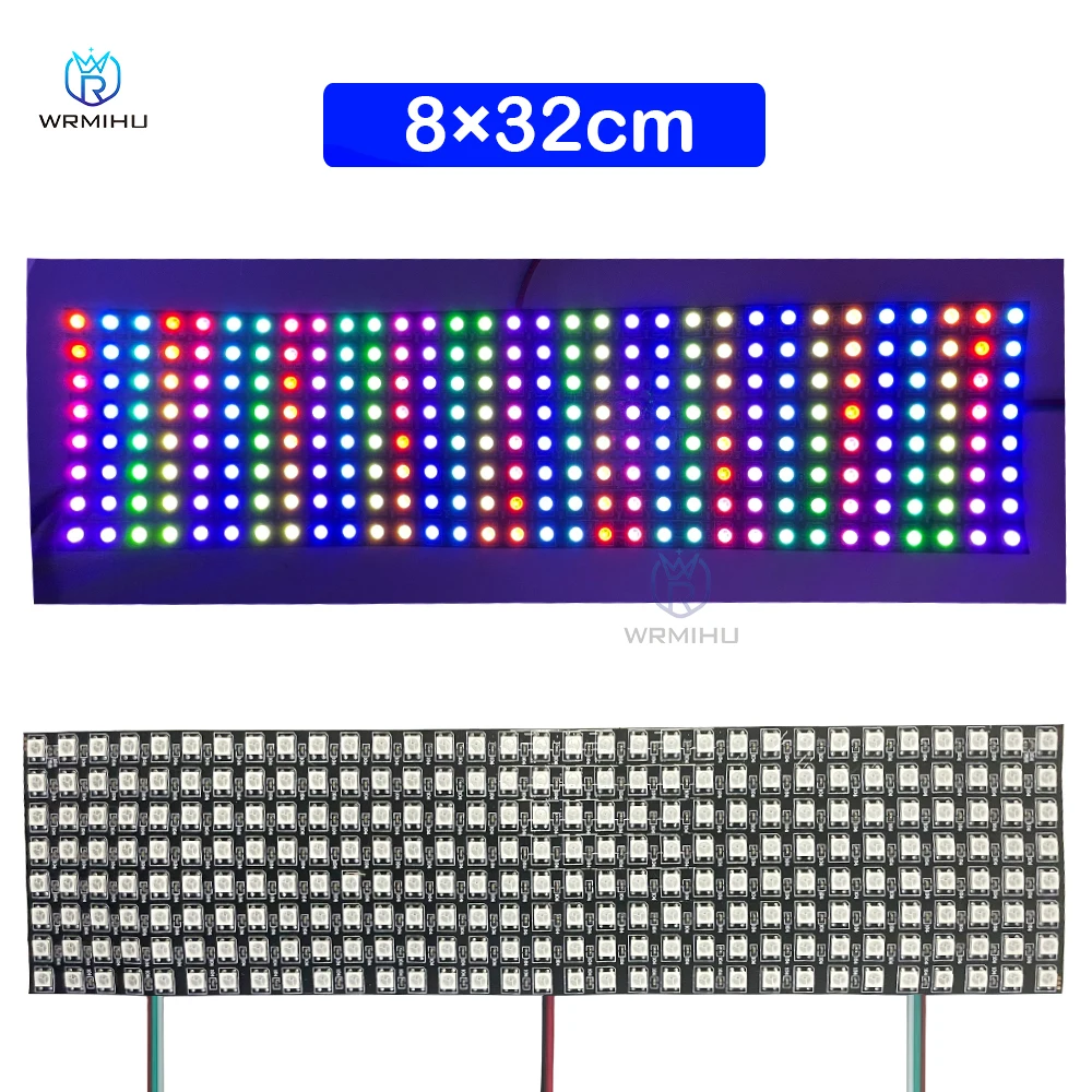 5V WS2812B 12V WS2815 RGB programowalny 16x16 elastyczny ekran modułu Led indywidualnie adresowany Panel 256 pikseli światło Matrix