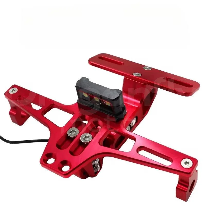 

Держатель номерного знака мотоцикла со светодиодной подсветкой, универсальный кронштейн номерного знака для Yamaha MT07 MT09 MT10 Kawasaki Z750 Z800 Honda