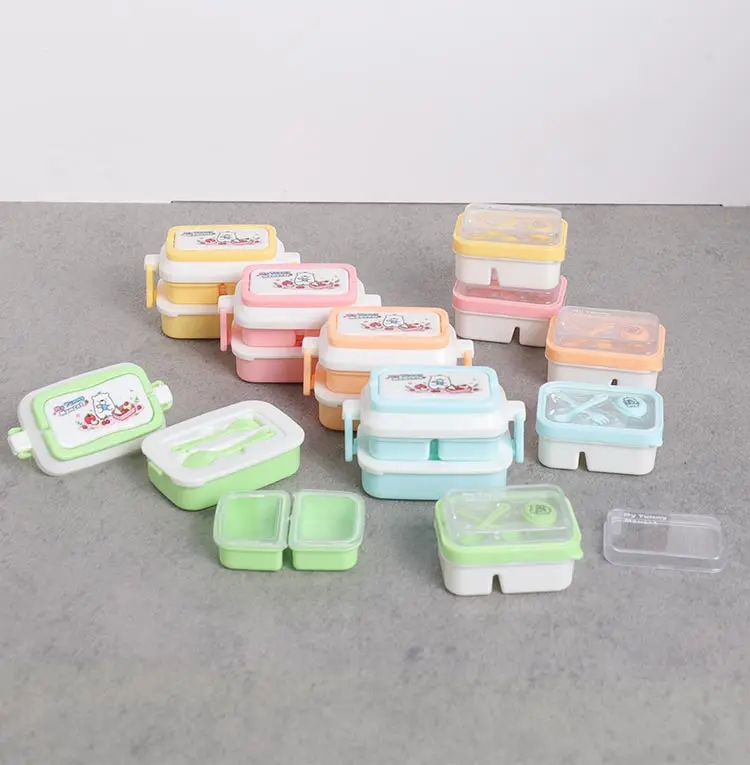DIY Mini Doppelschichtige Lunchbox im Maßstab 1:12, Niedliche Essensbox für Puppenhaus-Miniatur-Lebensmittelaufbewahrung – Detail 4