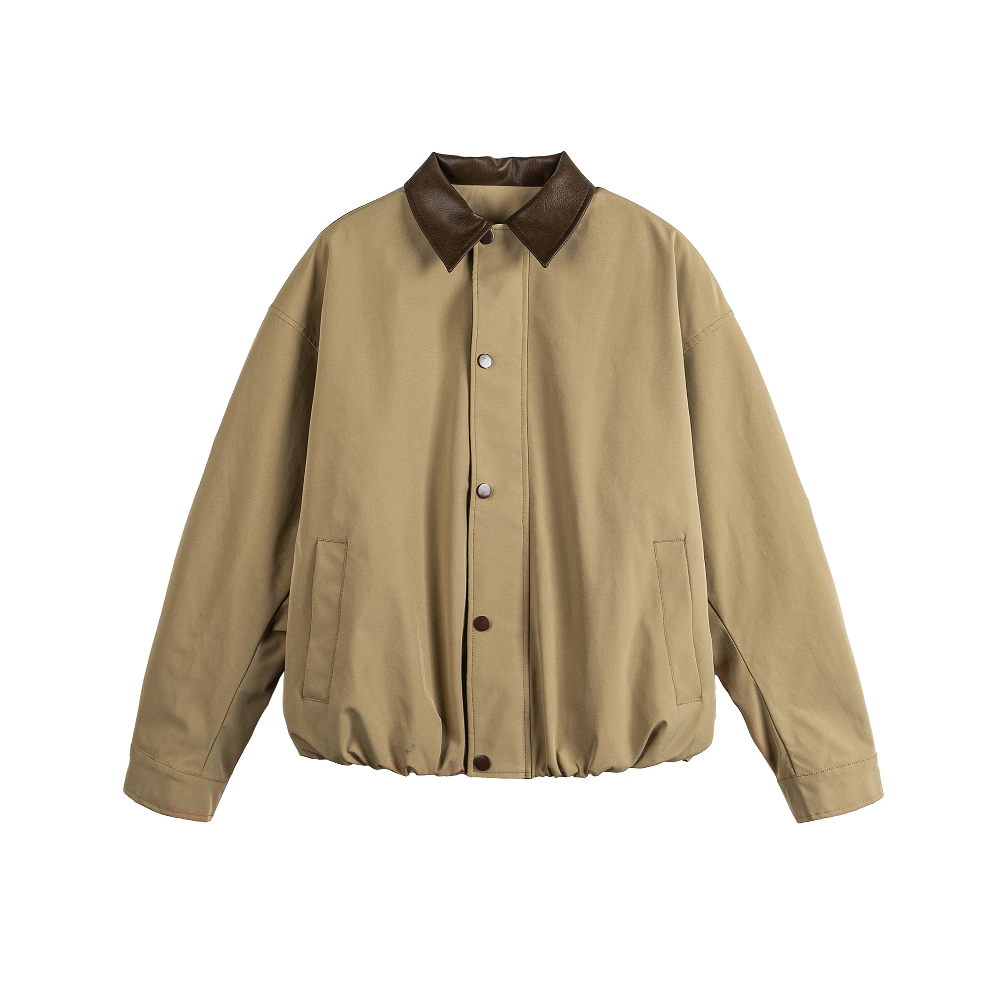 

Oldtribe American Retro Flight Jaet Loose Fit Collar Couple Outerwear Autumn New Sle Long Sve Polyester Youth Jaet