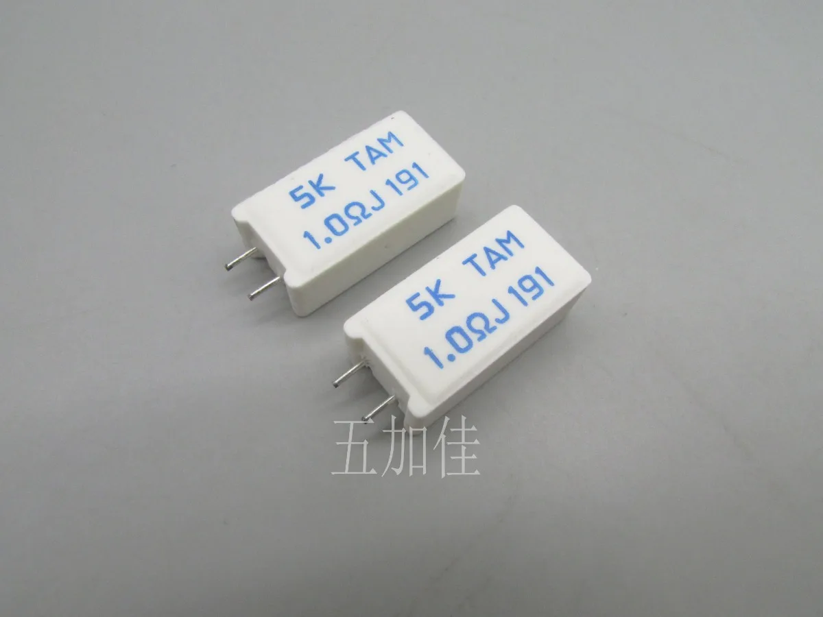 

20PCS/Japan's new T5K TAM 5W 1R 1 Euro 5% vertical ceramic cement ceramic shell resistor