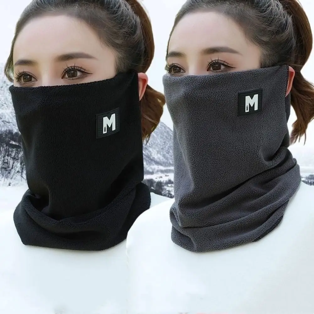 Fashion Soft Plush Neck Warmer Sport Scarf Face Mask Winter Scarves Skating Running Warm Wool Fur Thick Woman Men Neck Scarves