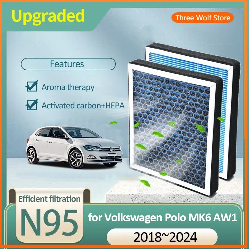 

Activated Carbon Air Filter for Volkswagen VW Polo MK6 AW BZ AW1 BZ1 AE1 Virtus 2018 2019 2020 2021 2022 2023 2024 6R0819653 Car