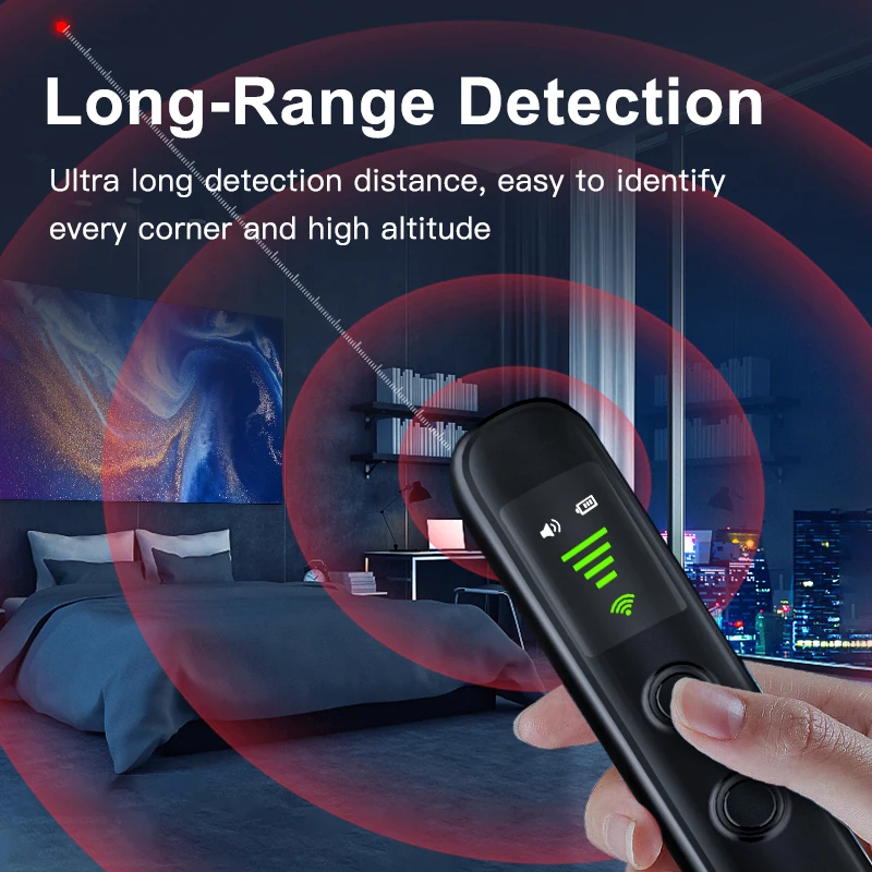 T66 GPS Tracker Detector Multifunctional InfraredAnti-Positioning Anti-Eavesdropping TrackingScanning Camera Detector for Car