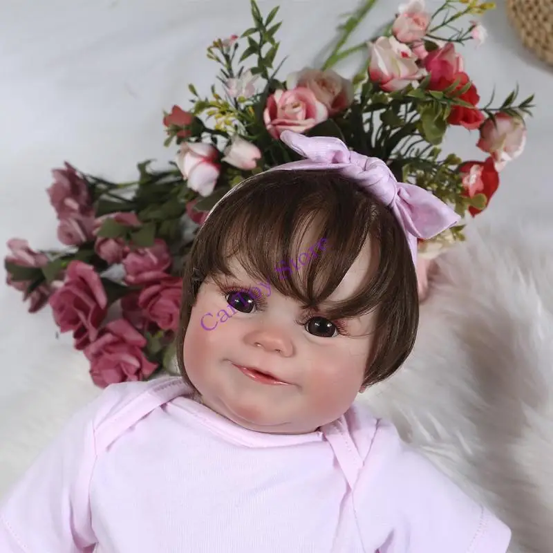 634f 50 20in renacido muñeca muñeca muñeca nutritiva muñeca realista cuerpo suave hecho a mano con ojos abiertos obsequios