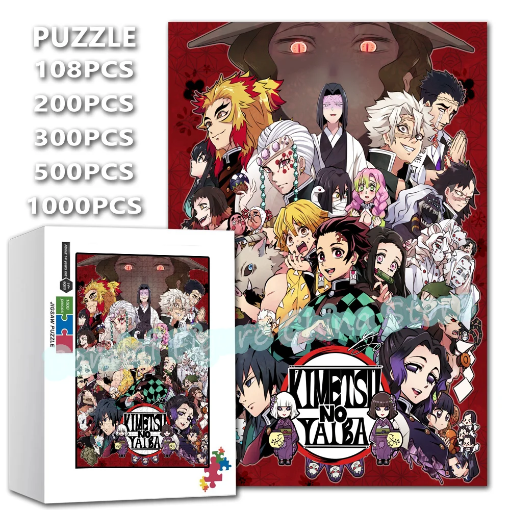 

Пазл с принтом аниме «Истребитель демонов» Камадо Танджиро, 108/200/300/500/1000/1500 деталей, головоломка, игрушка для снятия стресса, подарок