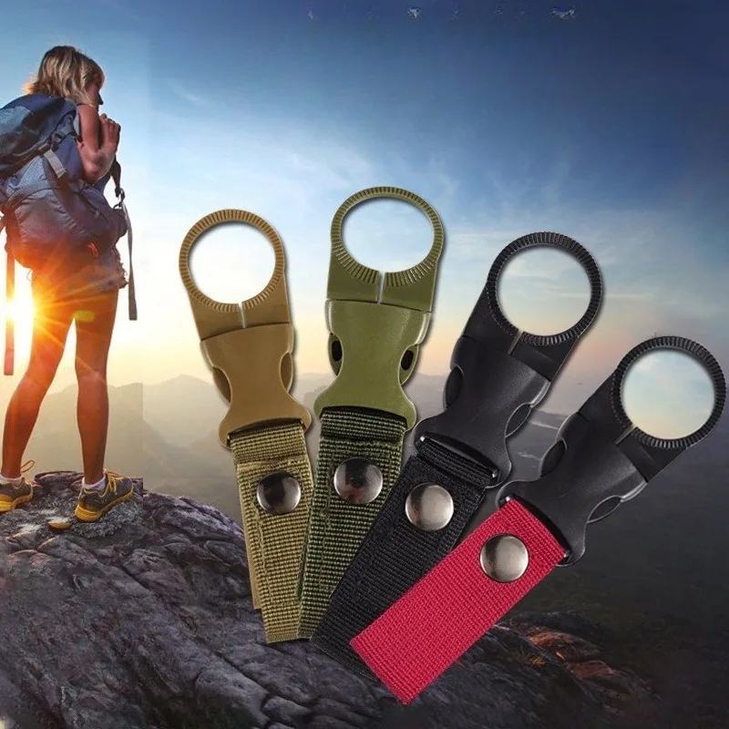Quick Draw Water Bottle Buckle Strap Portable Backpack Hanging Clip Water Bottle Carrier for Camping Hiking Outdoor Activities