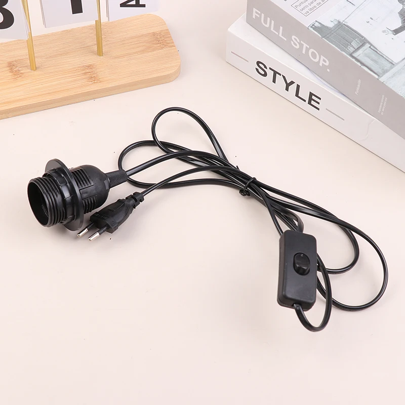 1.8M EU/US Plug E27 Full Teeth Lamp Base Holder Power Cord Hanging Pendant LED Light Fixture Socket Cord Adapters With Switch