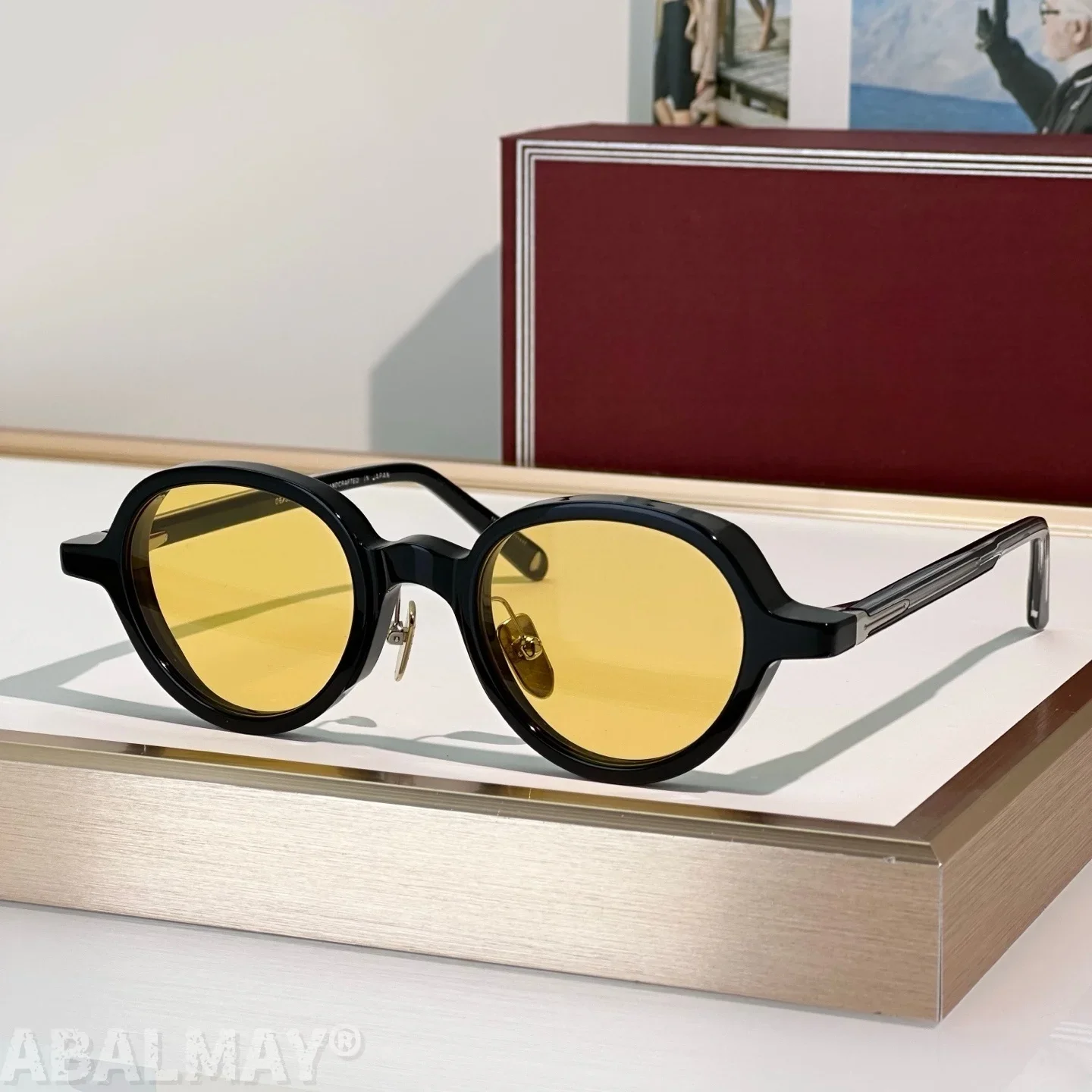JM CLARK Top Quality Mens Sunglasses for Women Retro Trend Luxury Acetate Titanium UV400 Designer Sunglasses Frame