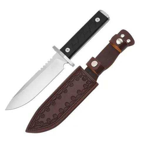 Friluftsknivar, självförsvarsknivar, överlevnadsknivar för vildmarken, bärbara knivar, campingknivar, höghårda små raka knivar 8 best sales knivar med fast blad - №7