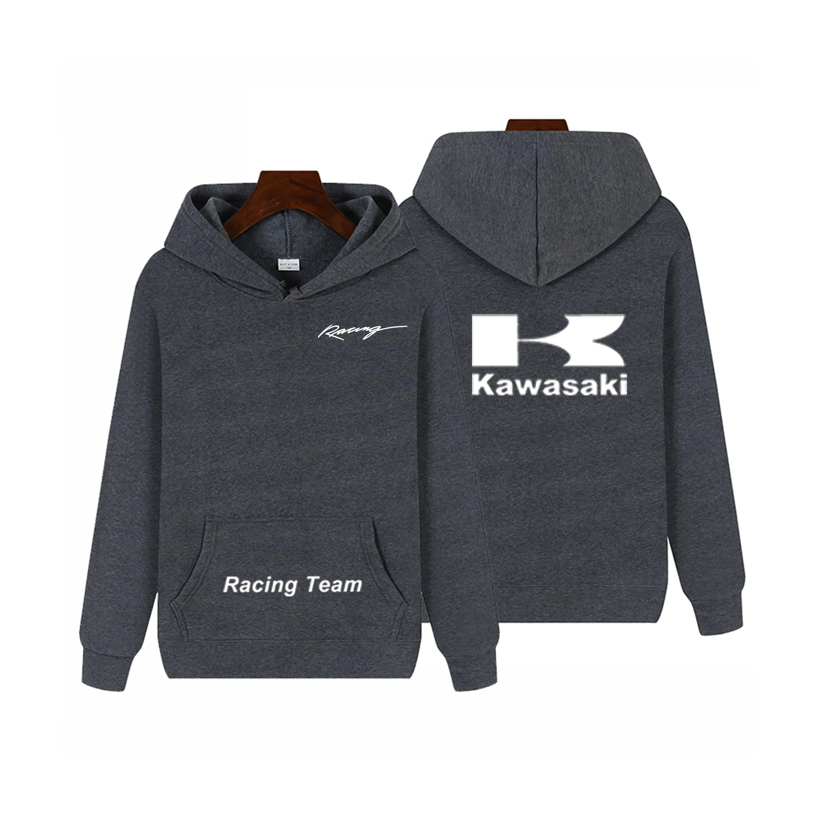 

2025 New Kawasaki Spring and Autumn Men's and Women's Fashion Fleece Hoodie Casual Sports Long Sleeve Printed Harajuku Top