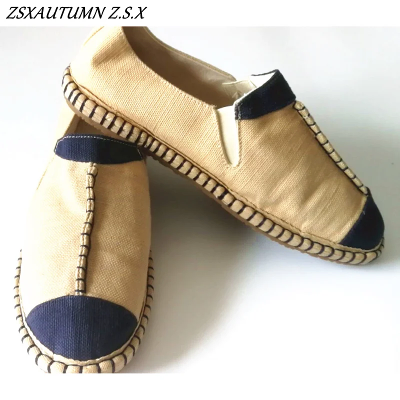 Chinese Style Cotton and Linen Cloth Shoes Men's Women's Slip-ons 2023 Spring Summer New Flat Women's Shoes Vintage Couple Shoe