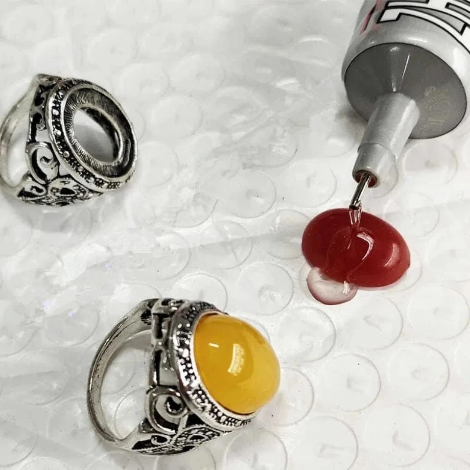 Zhanlida E6000 Clear Contact Adhesive For Jewelry Rhinestonne Crafts With Precision Applicator Tip - 110ml 50ml 25ml 15ml Glue