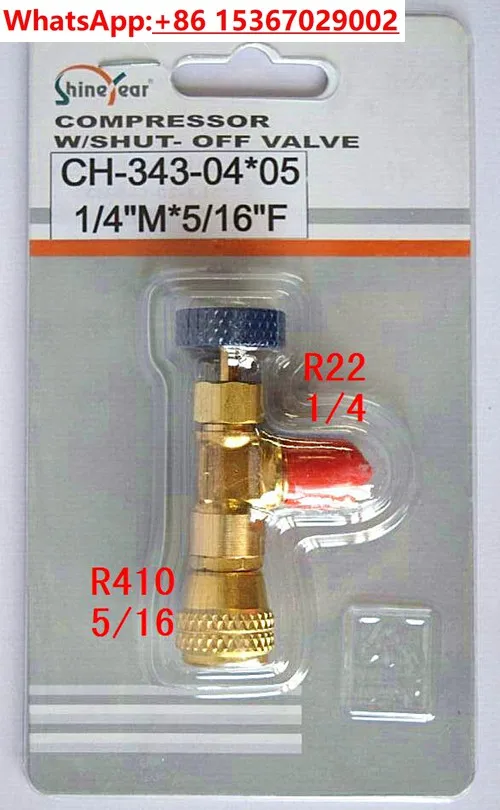 Gefluorde veiligheidsklep R410A airconditioner koelmiddelvulling / gefluoreerde laadklep R22