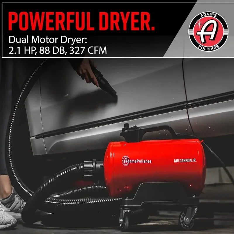 Adam's Polishes Air Cannon Jr. - High Powered Filtered Car Wash Blower Dry Before Car Cleaning, Car Detailing,Car Wax,or Ceramic