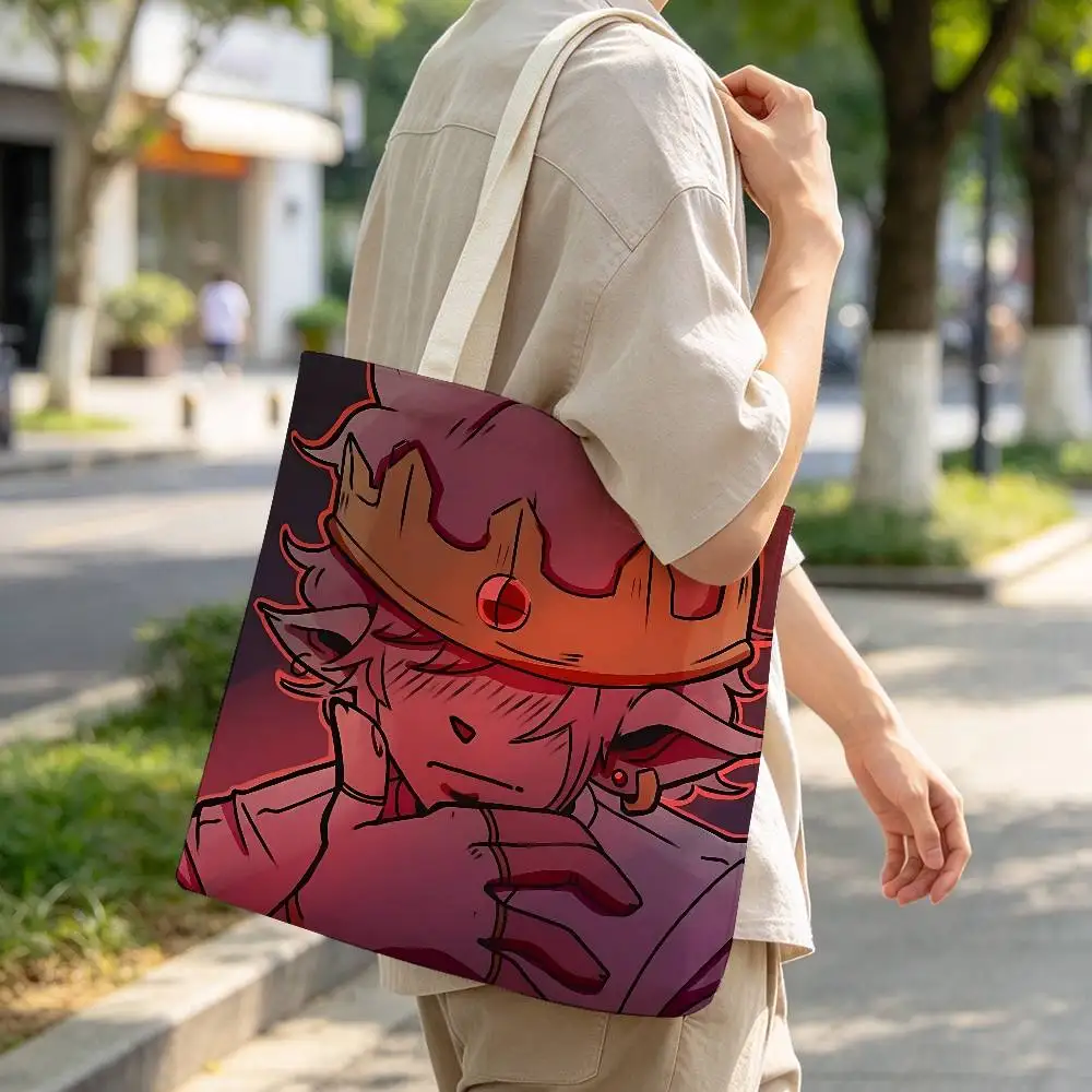 Technoblade Large Capacity Canvas Shoulder Handbag Folding Eco-Friendly Cotton Tote Bags Reusable Shoulder Bag Grocery Bag