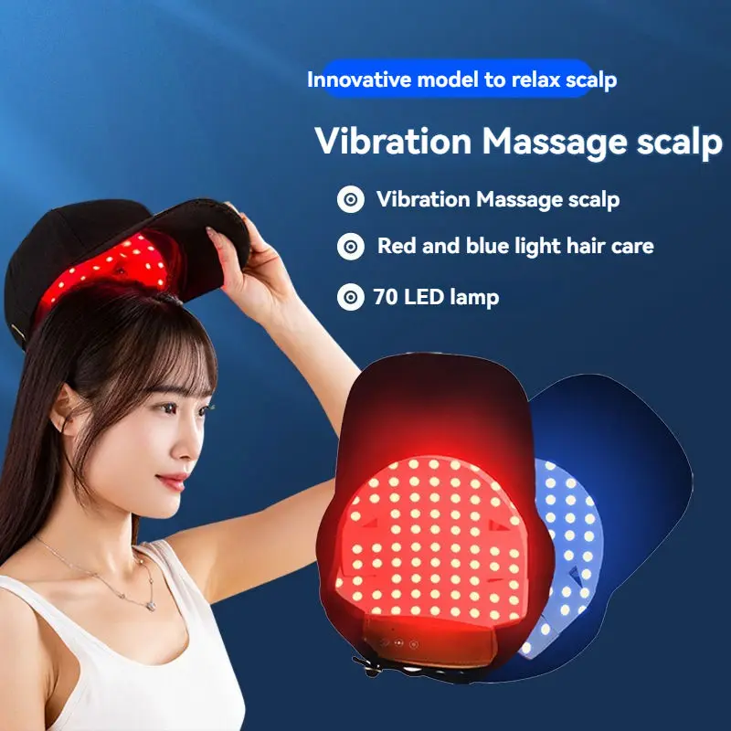 Hot Sale Head Massager Cap Red Light Scalp Massager Relief Headaches Anti-Hair Loss for Men & Women Hair Growth Device Cap