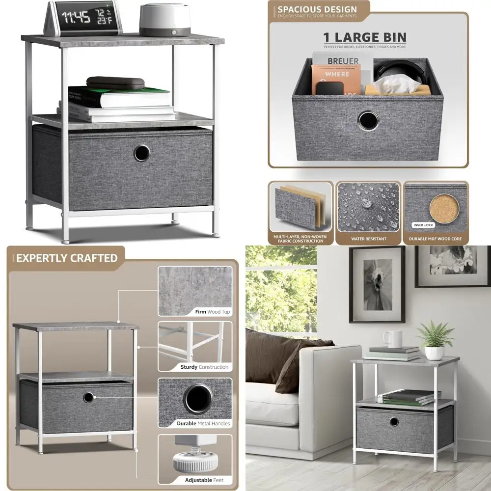 

Полка для хранения тумбочки с 1 ящиком — деревянный верхний столик, комод со стальным каркасом, легкая выдвижная прикроватная мебель для спальни