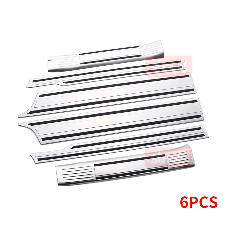 FOR TOYOTA VOXY NOAH 80 Series 2014+ DOOR SILL SCUFF PLATE Cover Stainless Steel Accessories Car Styling 4-6Pcs