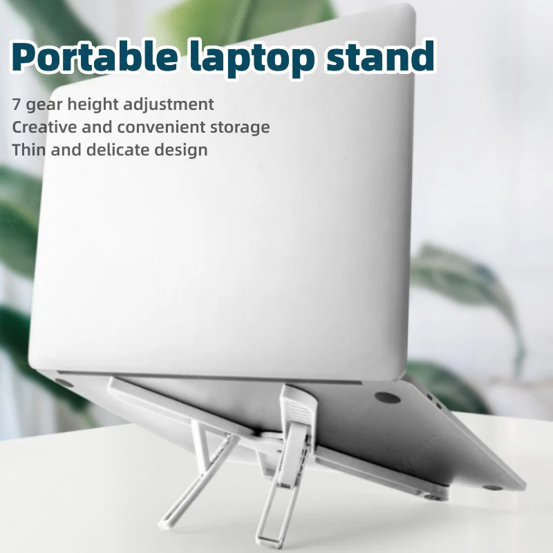 ABS Adjustable Laptop Stand Anti-slip Cooling Lifting Notebook Holder Universal Portable Ergonomic Travel Office Computer Stand