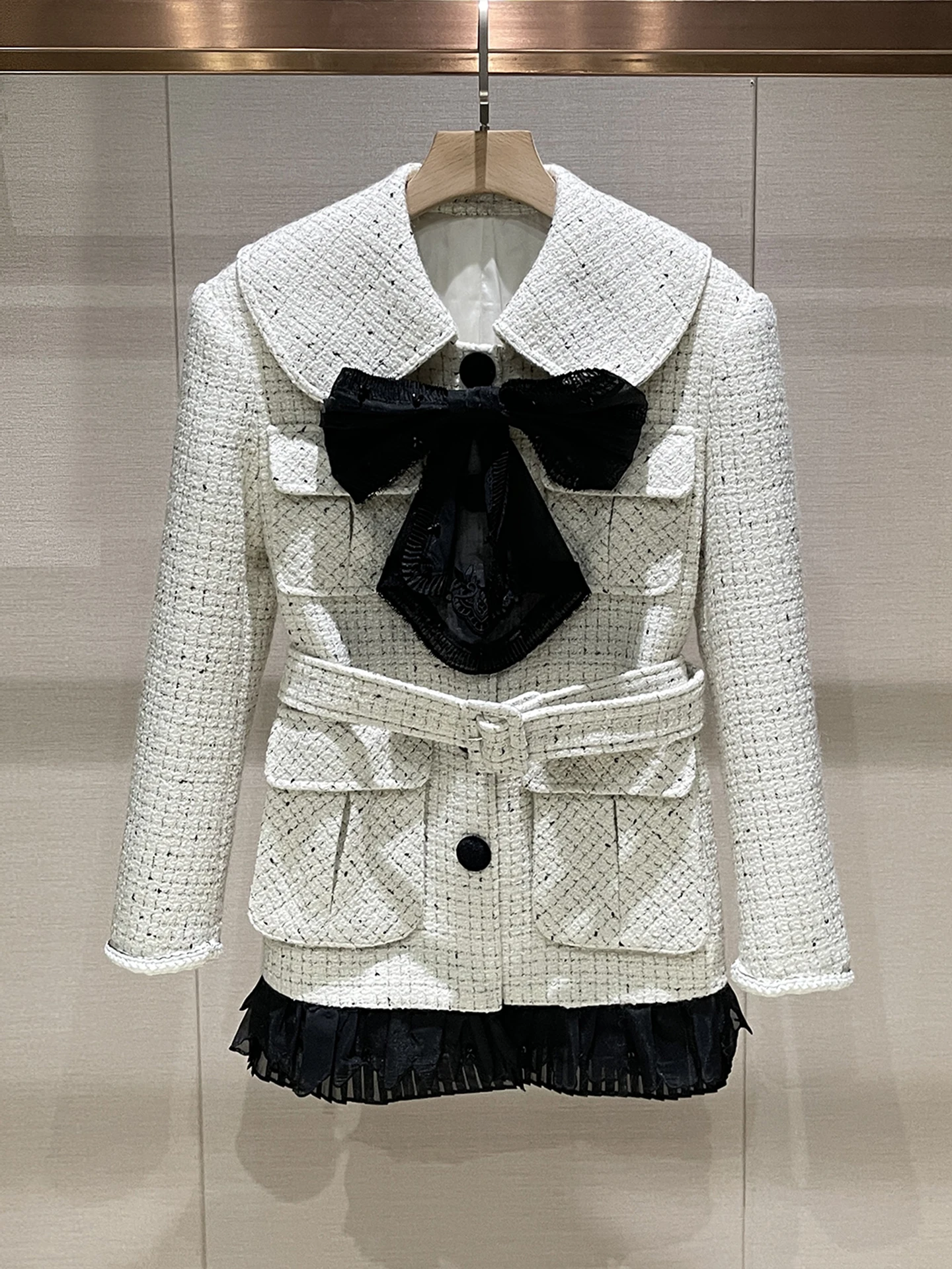 

Ele Kilim Wind Tweed Jaet Women's Early Spring Lightweight Anti-Aging Knot Small Fraance Sle Waist-Cinchi...