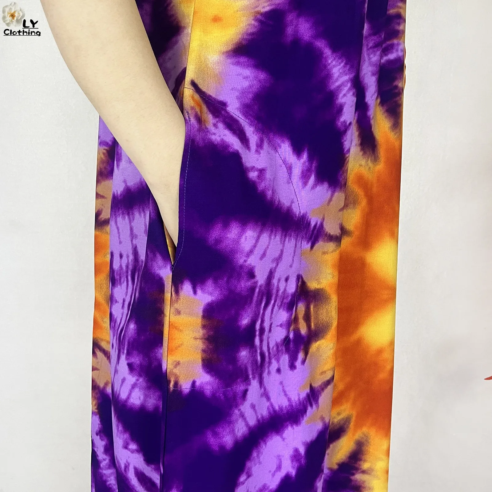 Abaje muzułmańskie z bawełny z krótkim rękawem i dekoltem w łódkę dla kobiet, Dashiki Dubai Kaftan Femme, luźna szata, afrykańskie sukienki islamskie z szalem, 2025