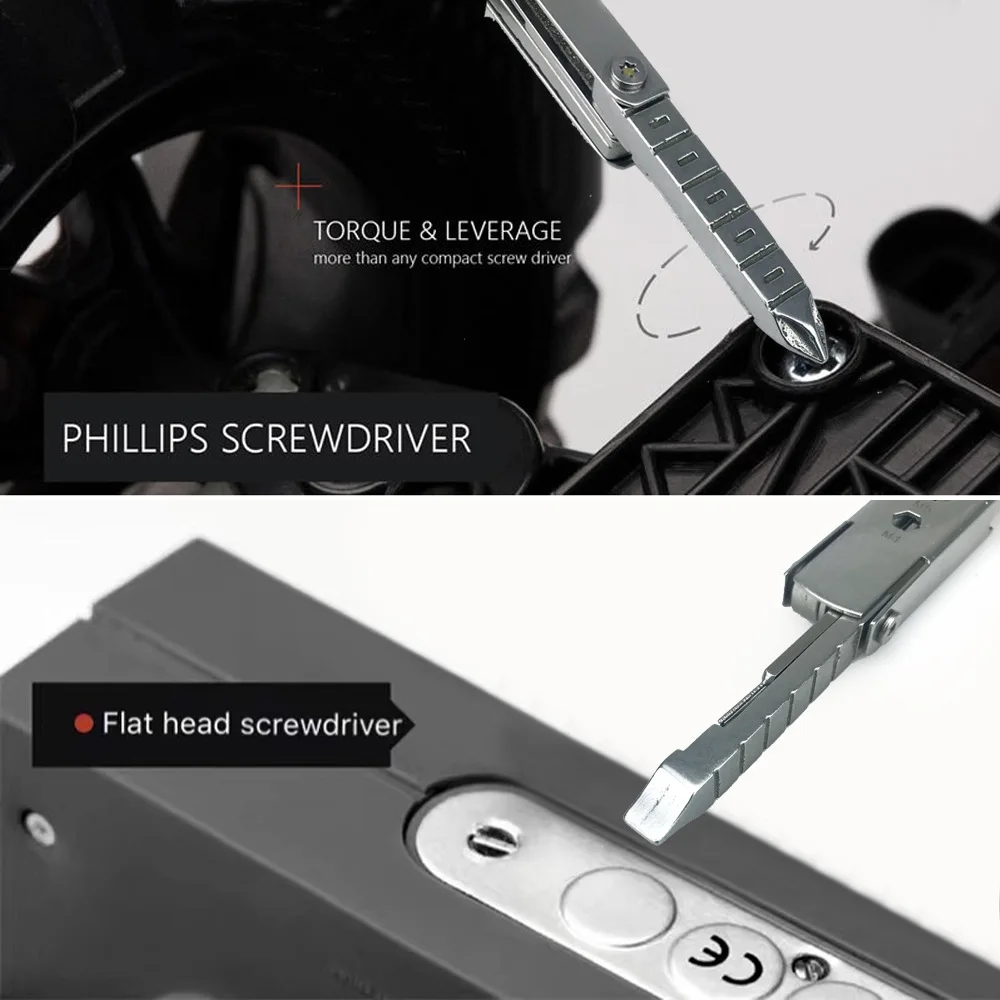 Stainless Steel 11 In 1 Outdoor Multi-function Portable Tool Mobile Phone Card Needle Knife Screwdriver Mobile Phone Bracket