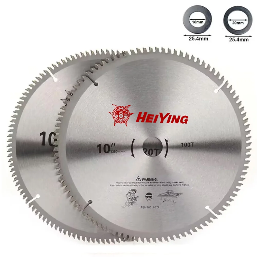 10 Inch Carbide Saw Blade Woodworking Circular Saw Disc Cutting Machine Accessories Wood Aluminum Cutting Saw Blade 100T/120T