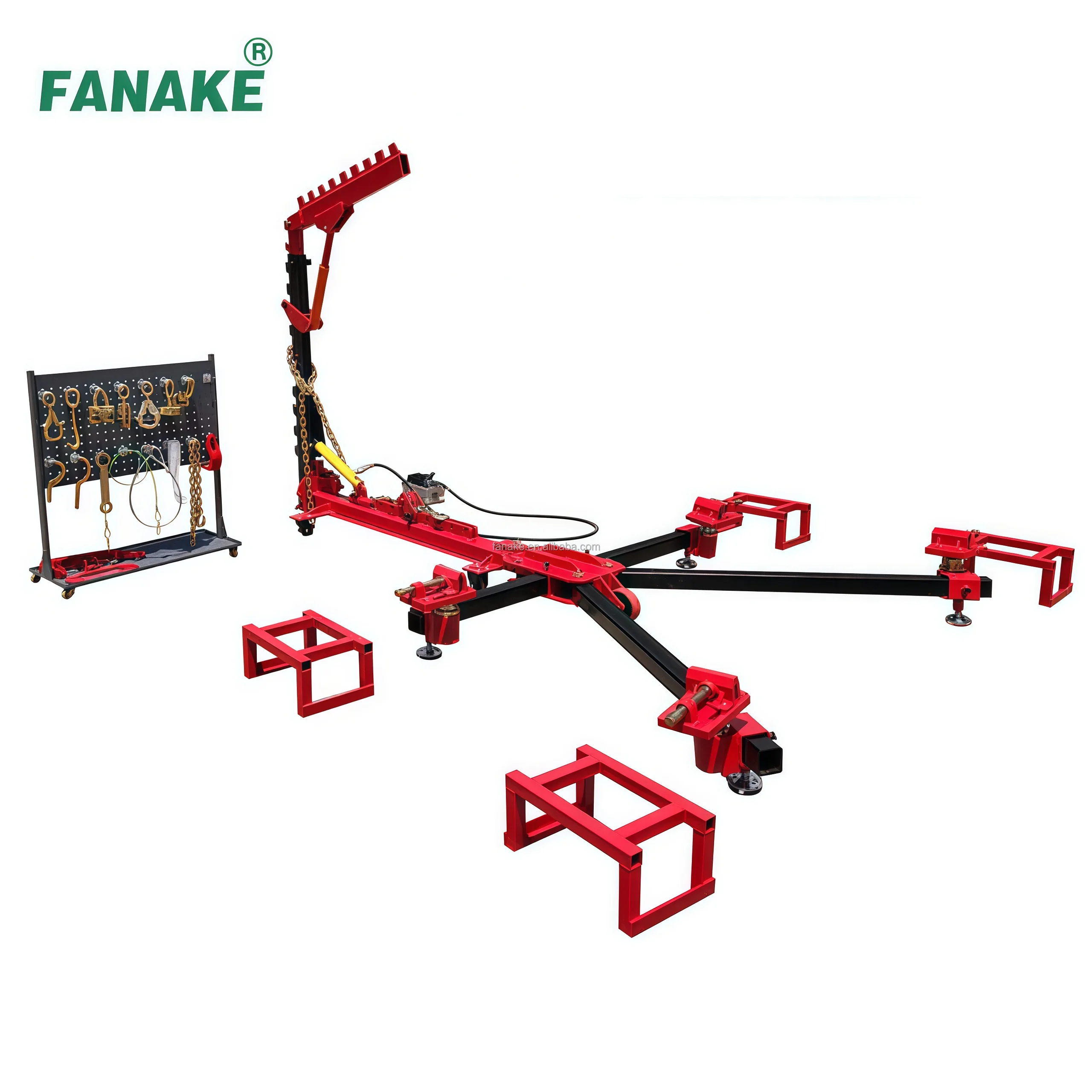 FANAKE Professional Auto Body Repair Equipment Portable Metal Car Bench and Dent Puller with Pulling Towers