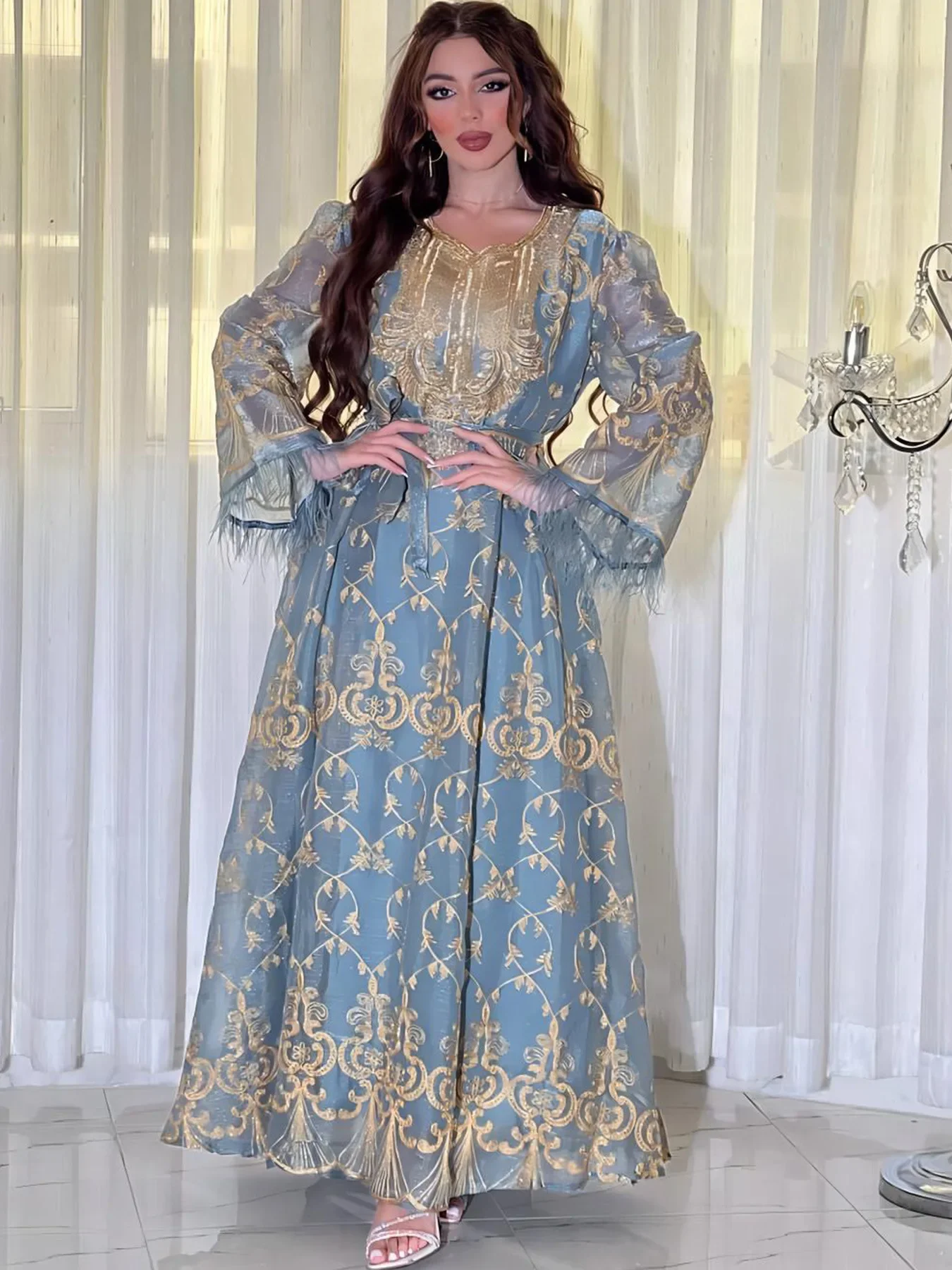 Vestido musulmán Eid para mujer, Abaya Jalabiya marroquí, Vestidos de fiesta, Abayas de Dubai, caftán islámico, bata larga árabe