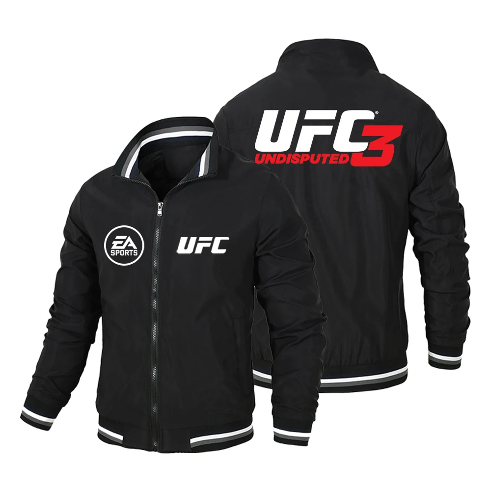 جديد UFC الرجال سترة الرجال جيب عادية الربيع والخريف UFC القتال المنافسة جاكيت زيبرا ملابس رياضية سترة السيارة في الهواء الطلق #3