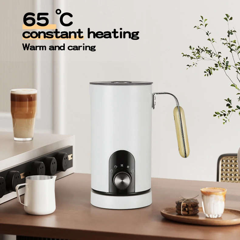500W 350ml 電動ミルク泡立て器スチーマー、ラテカプチーノ用ハイパワー自動ホット&コールドフォームメーカー