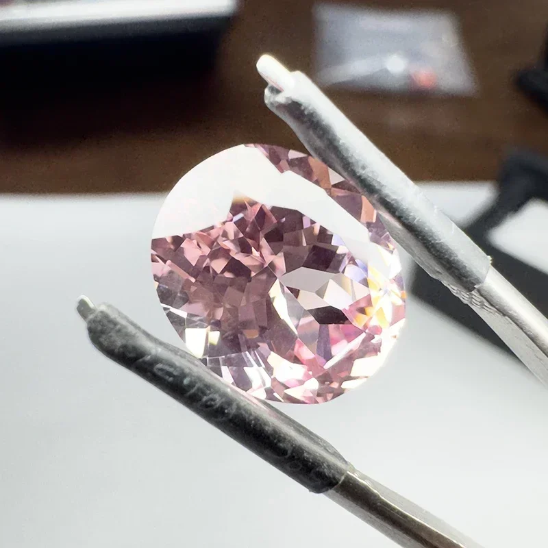 

Lab Grown Sapphire Oval Cut Sakura Pink Color Charms Beads Diy Jewelry Making Material Selectable AGL Certificate