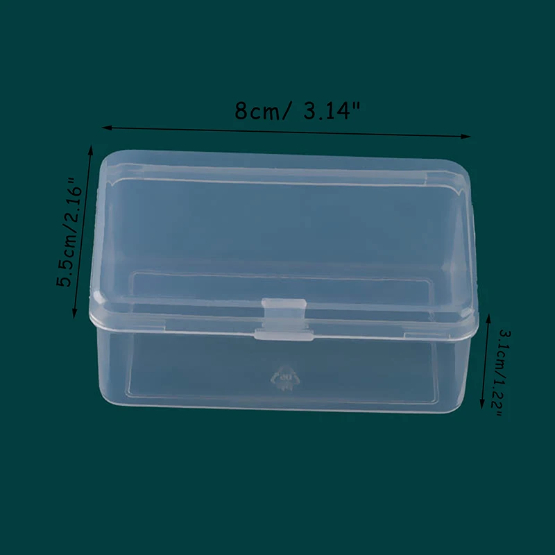 Transparent Plastic Storage Box Square Small Items Packing Case Jewelry Beads Container Sundries Organizer