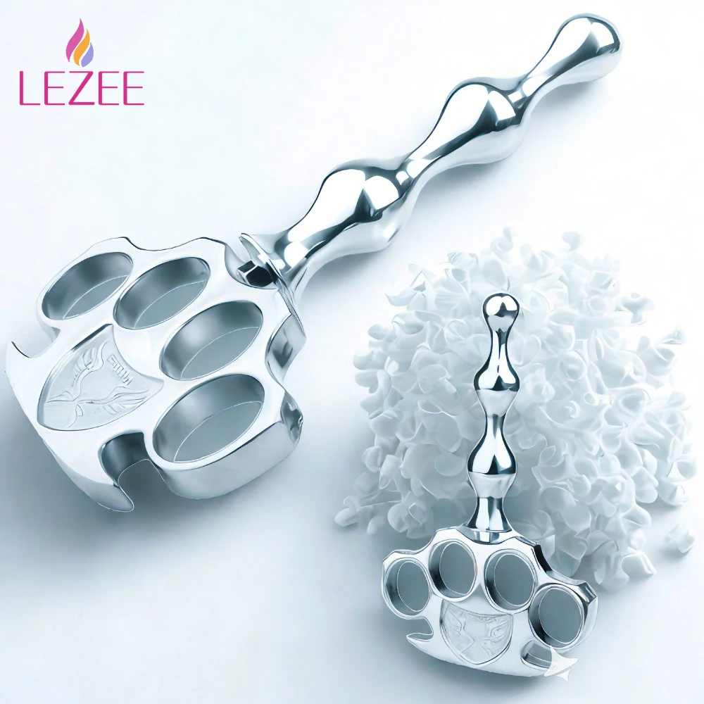 LEZEE-Plug anal en métal pour hommes et femmes, plug anal solide, extenseur d'anus, tube d'insertion, masseur de prostate flirtant pour couple, jouets sexuels BDSM, S,M,L