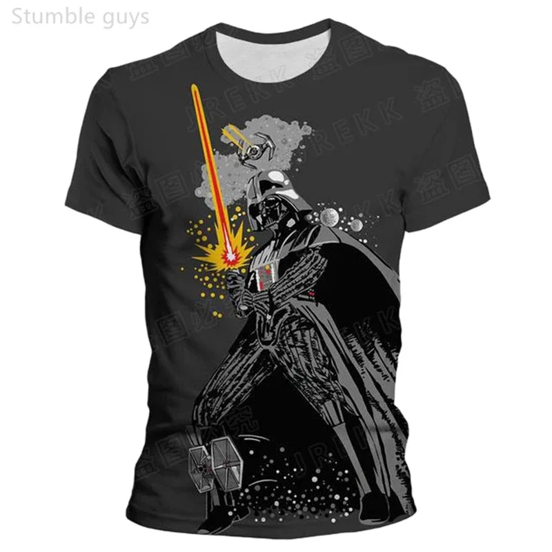Camiseta de Anime Star Wars para niños, camiseta holgada con estampado de Count Dooku, ropa informal de verano para niños, camisetas para hombres