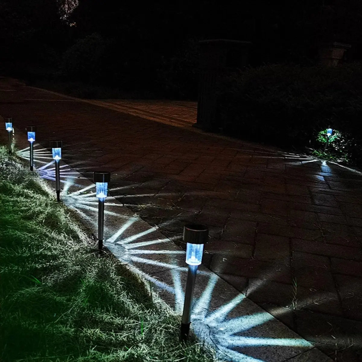 ABMO Warm Solar Lawn Lamp, Outdoor Garden Lamp, Outdoor Ground Lamp, Household Solar Lamp (Plastic Type)