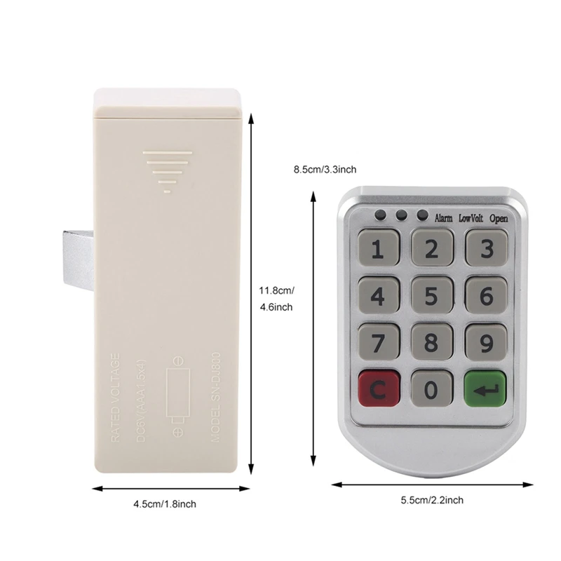 B34B-ABS Plastic Panel Digital Electronic Intelligent Password Keypad Number Cabinet Door Lock Digital Cabinet Door Lock