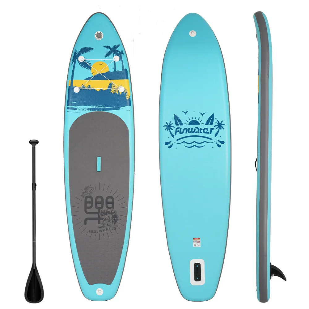 Inflatable Stand Up Paddle Board Non-Slip SUP for All Skill Levels Surf Board with Air Pump Carry Bag Leash Standing Boat