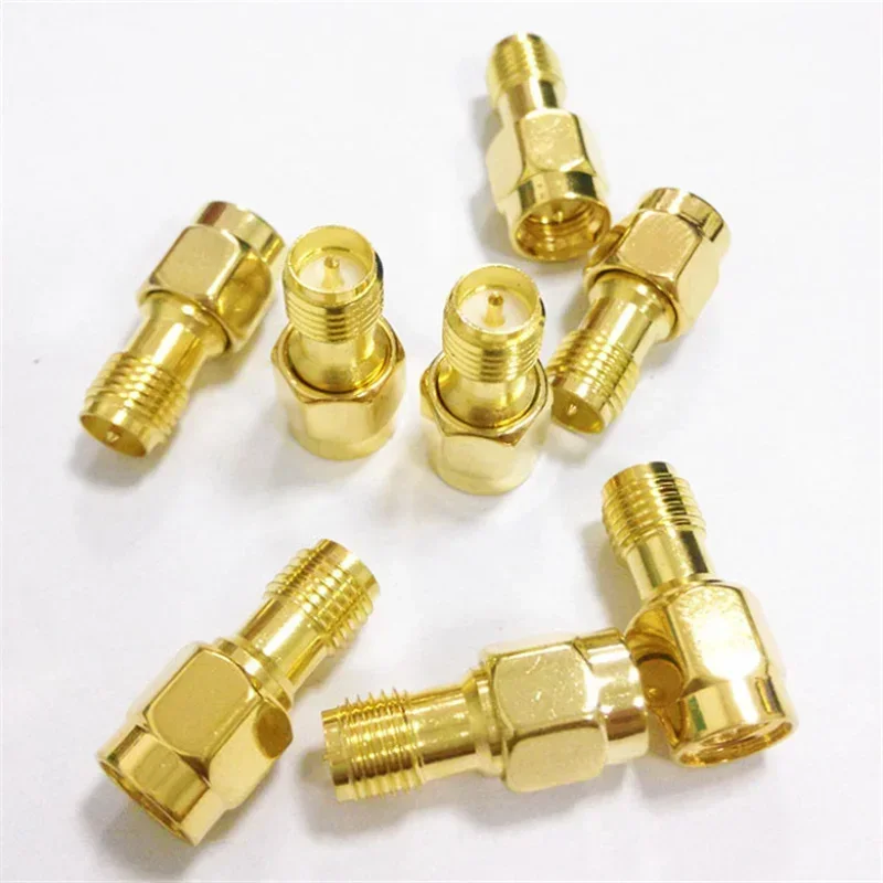 30PCS Connector SMA to SMA/ RP-SMA to SMA / RPSMA Male Plug & Female Jack Slide-on Straight RF Coax Adapter Connector