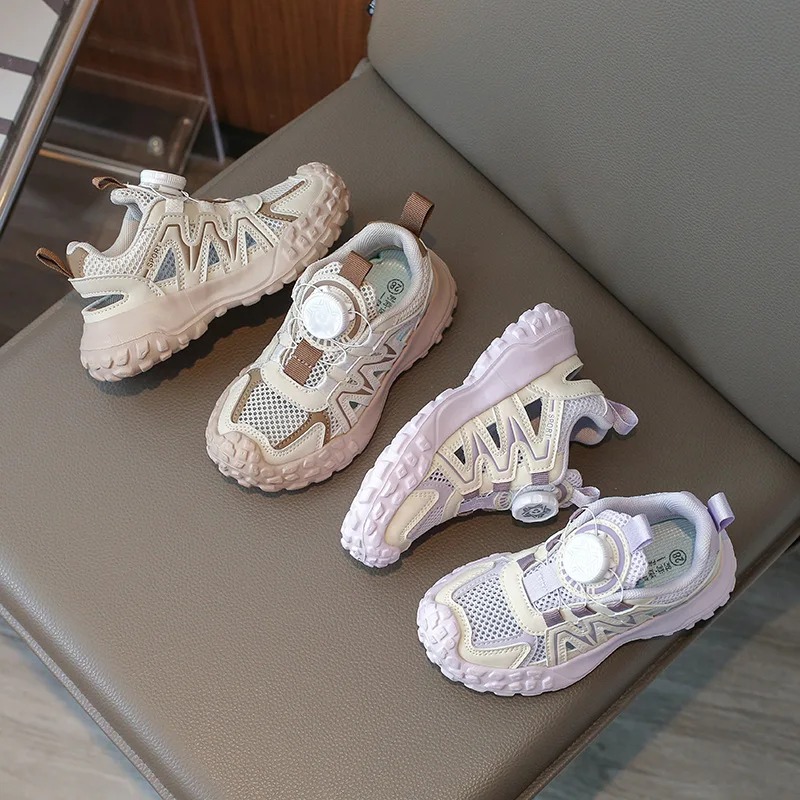 

Детские модные повседневные кроссовки, Новое поступление лета 2024, универсальная детская обувь среднего и большого размера, обувь для отдыха на резиновой подошве