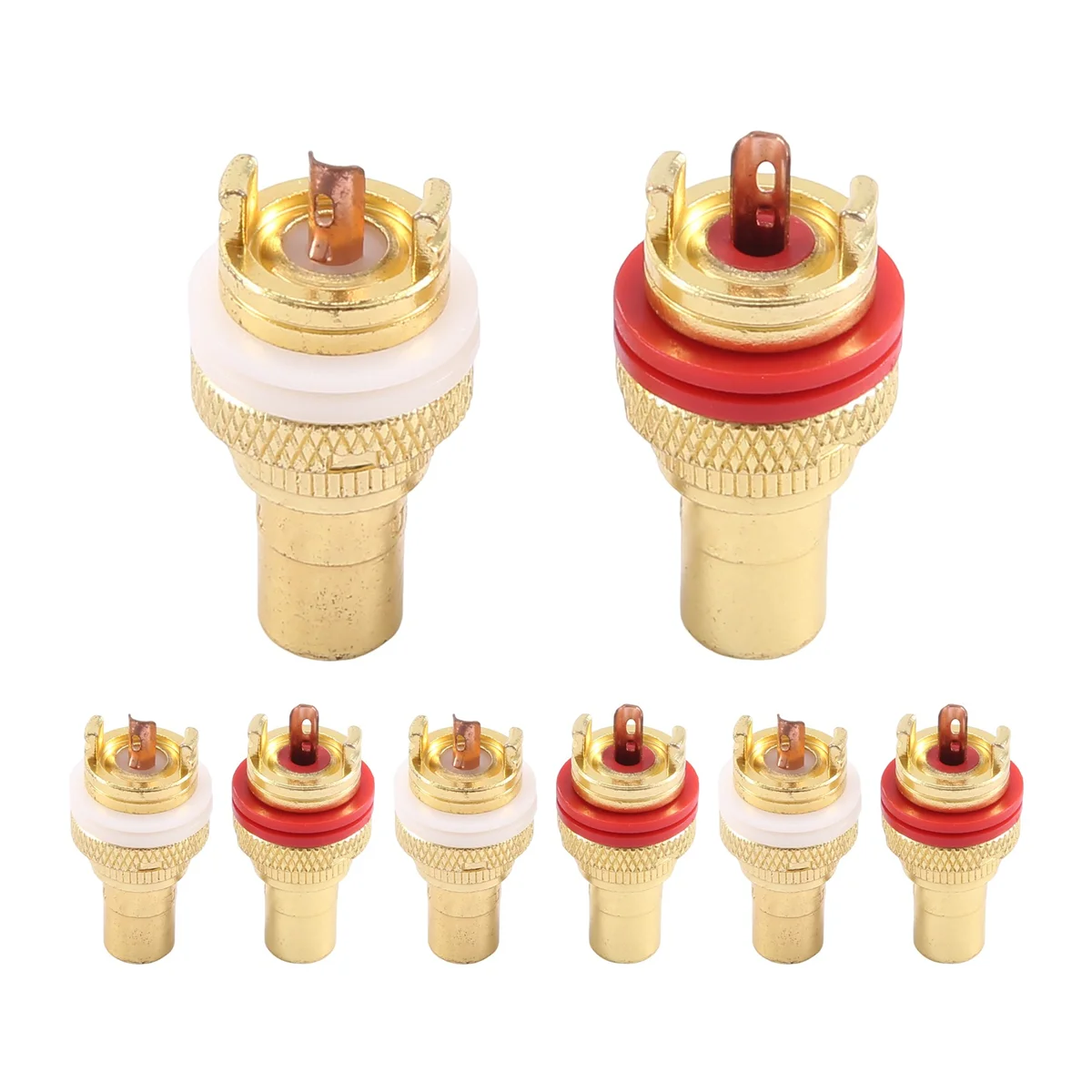 8 X ชุบทอง Phono แชสซีซ็อกเก็ตหญิง Professional AMP HIFI ซ็อกเก็ต gold plated Lotus หญิงที่นั่ง