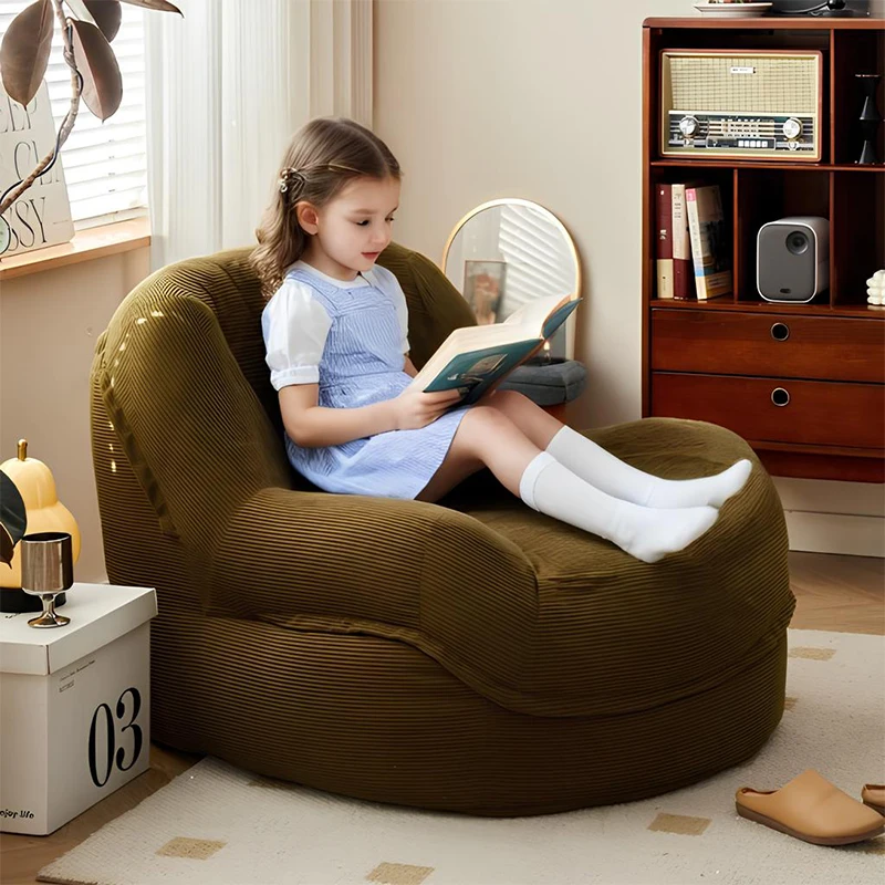 أريكة كرسي بين باج فردي من سروال قصير أخضر، تصميم عصري سهل التنظيف، أريكة كرسي بين باج مريحة ومتينة لغرفة المعيشة #1