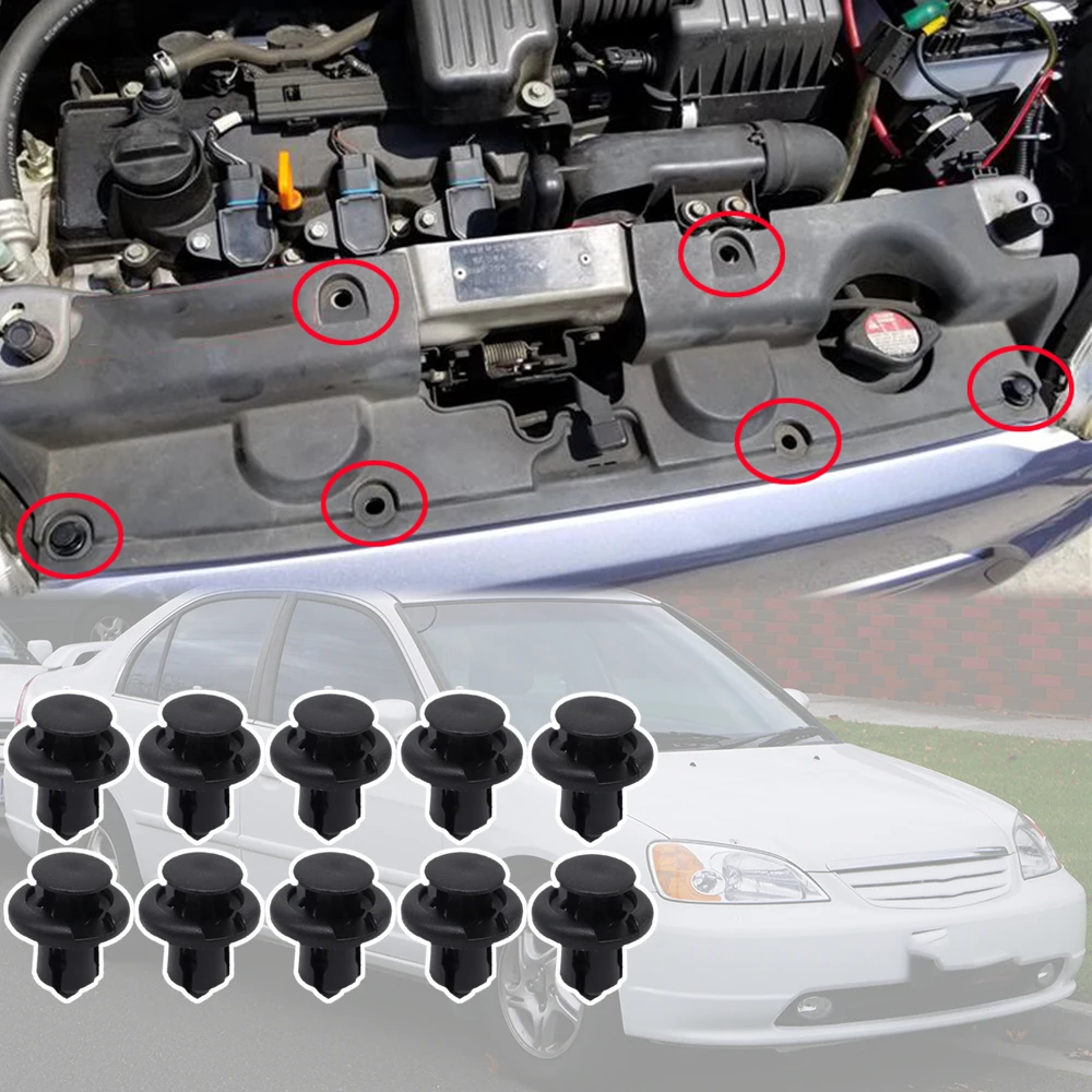 20 peças para honda civic 2001 2002 - 2009 2010 2011 grade de carro rebite pára-choques saia lateral guarnição capa forro estofamento paralama clipe