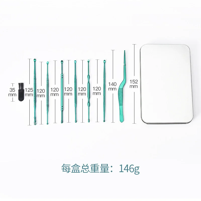 مجموعة أدوات إزالة شمع الأذن الربيعية الملونة ذات الرأس المزدوج، مغرفة تنظيف الأذن الآمنة للعناية الشخصية للبالغين #2