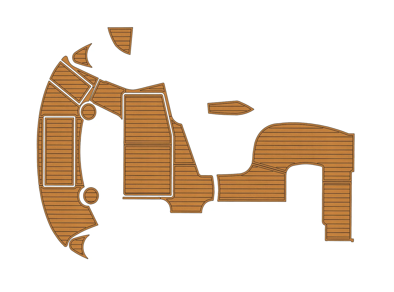 

2000-2004 Sealine S41 1/4 дюйма, 6 мм, пена EVA, нескользящий морской коврик из тикового дерева, настил из ПВХ, домашний ковер Aqua, морской пол