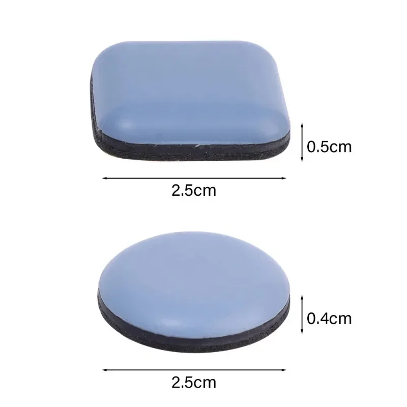 40/4PCS Furniture Slider Pads Self Adhesive Rubber Legs Pad Anti Scratch Floor Protector Chairs Sofa Table Leg Mat Base Sliders