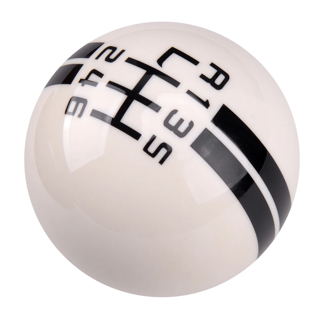 beler 6 Speed Manual Gear Shift Knob Ball Fit for Ford Mustang Shelby GT 500 Cobra MT White Car Accessories